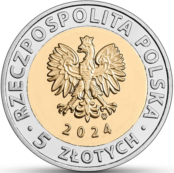 Moneta 5 zł Opactwo Benedyktynów w Tyńcu 2024