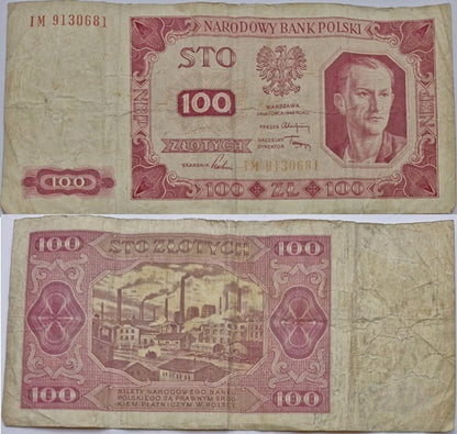 Banknot 100 zł 1948 stan 4
