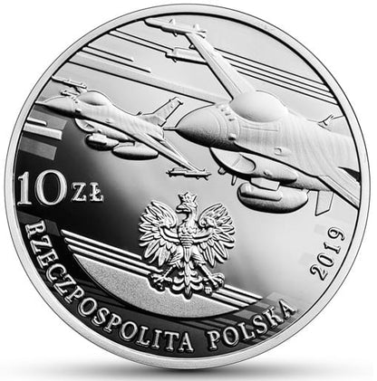 Moneta 10 zł  100-lecie Polskiego lotnictwa wojskowego 2019 r.