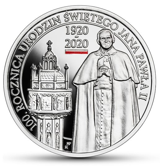 Moneta 10 zł 100 rocznica urodzin Jana Pawła II 2020