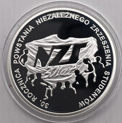 Moneta 10 zł 30. rocz. powstania NZS  2011