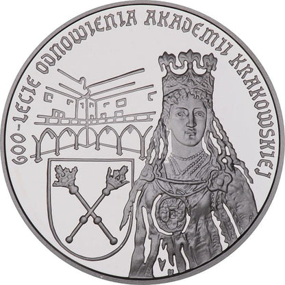 Moneta 10 zł 600-lcie Odnowienia Akademii Krakowskiej 1999 r.