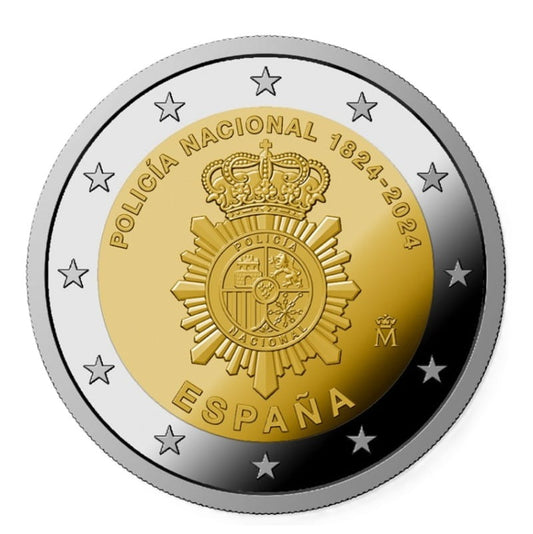 Moneta 2 euro 2024 Hiszpania 200 years of Police