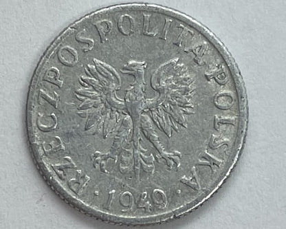 Moneta 2 grosze 1949 r. z obiegu