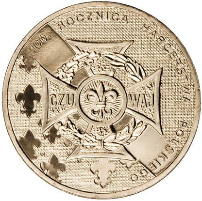 Moneta 2 zł 100 rocznica Harcerstwa Polskiego 2010