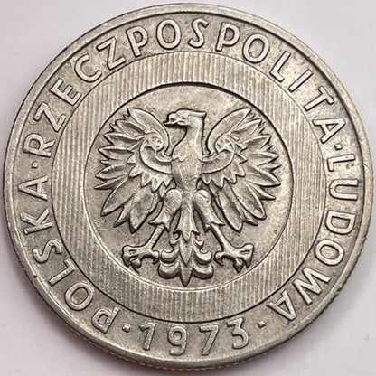 Moneta 20 zł Wieżowiec i kłosy 1973 bz