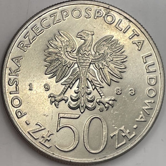 Moneta 50 zł Jan III Sobieski 1983 r.